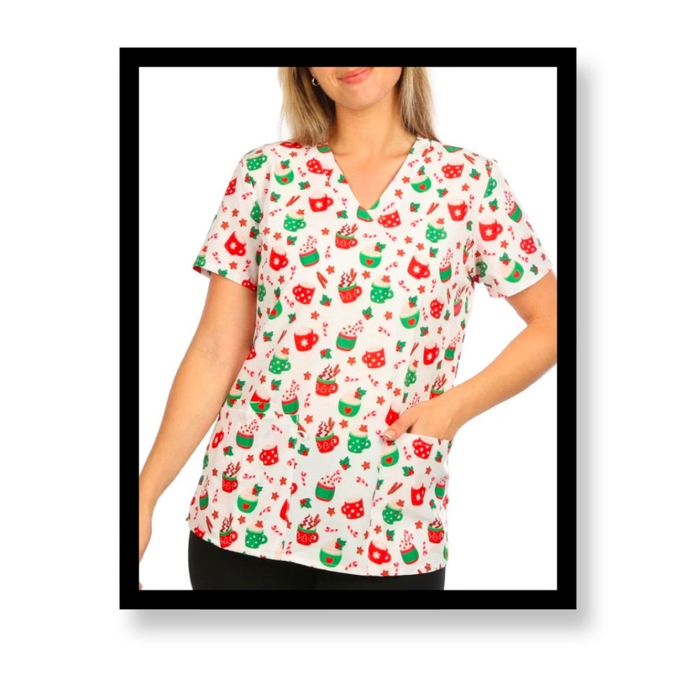 Elite Med-Women’s Hot Cocoa Graphic Scrub Top